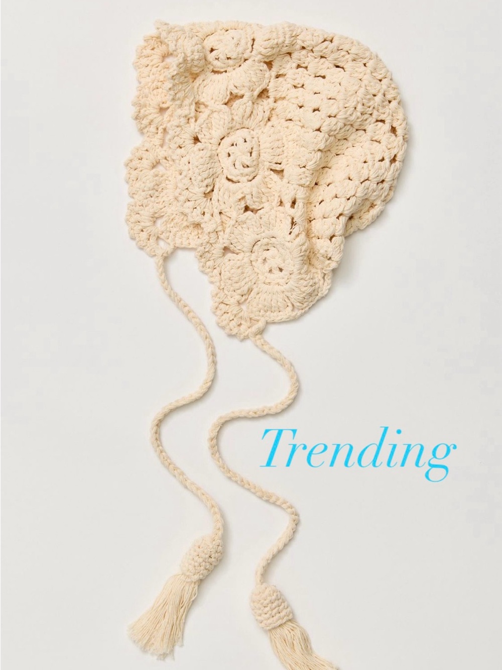 Free People - Crochet Tassel Bonnet